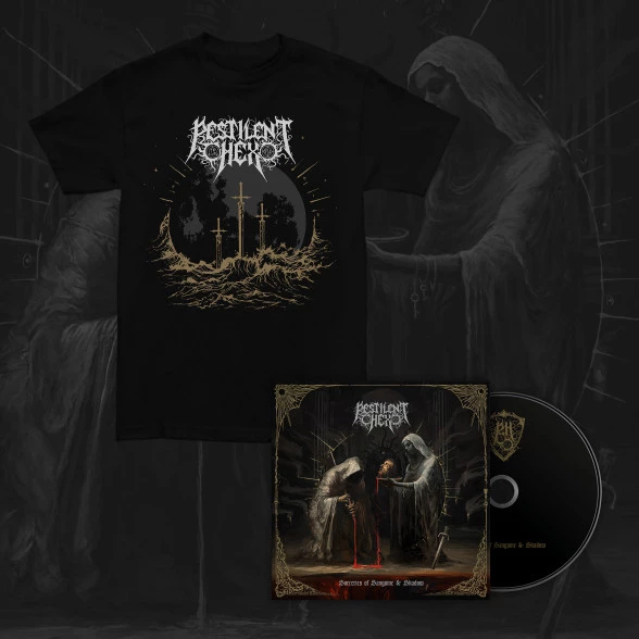 PESTILENT HEX - 'Sorceries of Sanguine & Shadow' T-Shirt + CD