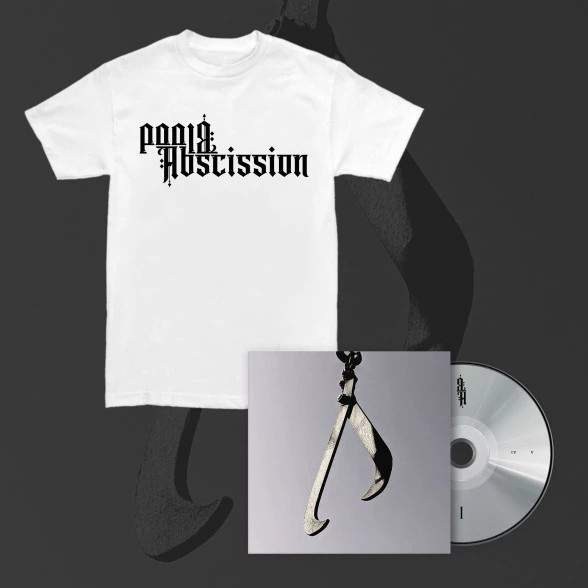 BLOOD ABSCISSION - 'Logo' White T-Shirt + 'I' CD